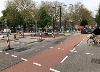 Kruising Singel-Stationsweg-Johan de Wittstraat in Dordrecht aangepast