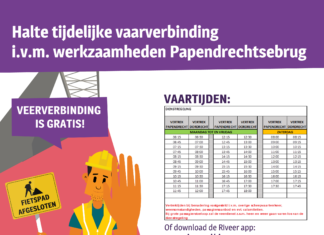 Gratis pont tijdens onderhoud aan fietspad Merwedebrug N3 Papendrecht
