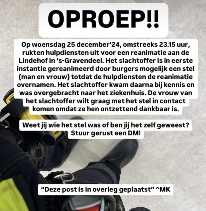 Oproep: Politie zoekt stel dat slachtoffer reanimeerde in ’s-Gravendeel