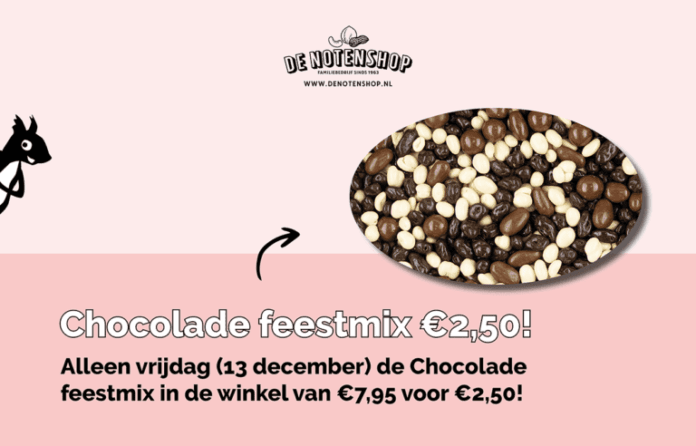 Chocolade feestmix bij De Notenshop!