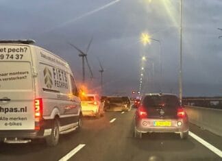 Ongeval op de Haringvlietbrug richting Bergen op Zoom