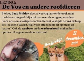 Lezing over de vos en andere roofdieren in de Hoeksche Waard