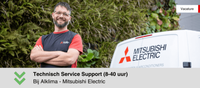 Vacature: Technisch Service Support (8-40 uur) bij Alklima – Mitsubishi Electric
