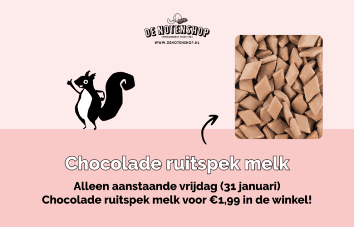 Chocolade ruitspek in de winkel van De Notenshop!