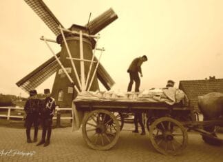 Indrukwekkend historisch graantransport op 2e Paasdag in Puttershoek