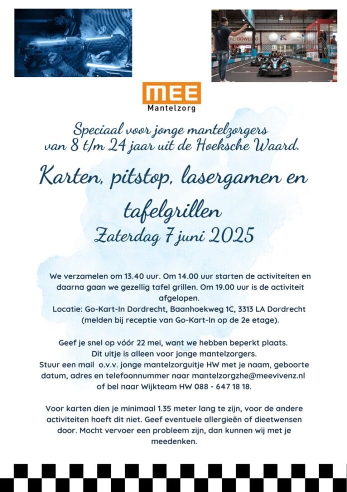 Leuk en snel uitje voor jonge mantelzorgers van de Zuid-Hollandse Eilanden