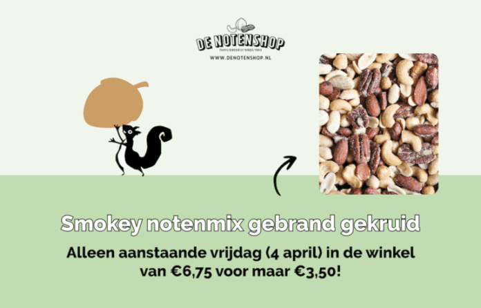 Een heerlijke, smokey notenmix in de aanbieding!