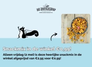 Alleen deze vrijdag: Snackmix voor slechts €0,99 bij De Notenshop!