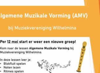 Nieuwe cursus Algemene Muzikale Vorming start op 12 mei bij Muziekvereniging Wilhelmina