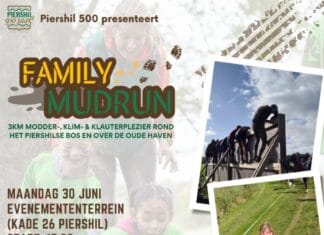 Family Mudrun tijdens feestweek Piershil 500 jaar: modder, fun en uitdaging voor jong en oud