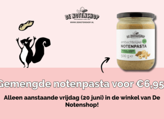 Alleen vrijdag 20 juni: Gemengde notenpasta 500 gram voor €6,95 in de winkel van De Notenshop!
