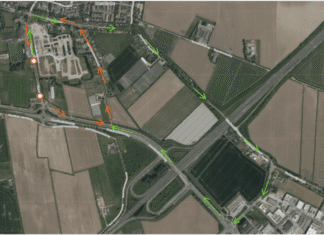 Asfaltwerkzaamheden aan de Tienvoet in Heinenoord