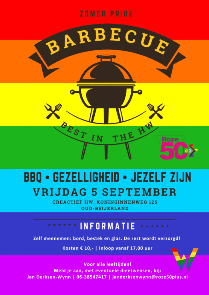 Zomer Pride BBQ voor de LHBTIQ+ gemeenschap in Oud-Beijerland