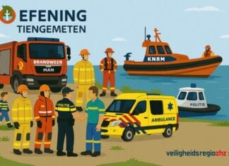 Grote hulpdienstenoefening vanavond op Tiengemeten