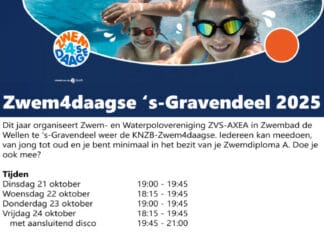 Zwem4daagse ’s-Gravendeel 21 t/m 24 oktober 2025