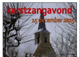 Kerstzangavond in de kerk van Goudswaard op 15 december