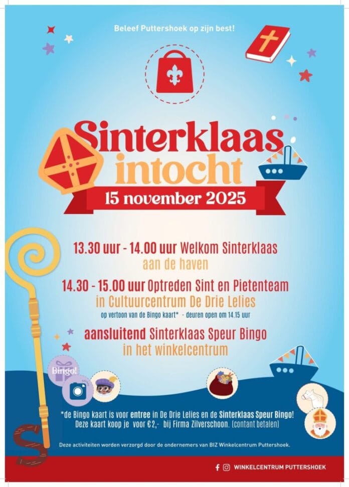 Sinterklaasintocht terug in de haven van Puttershoek