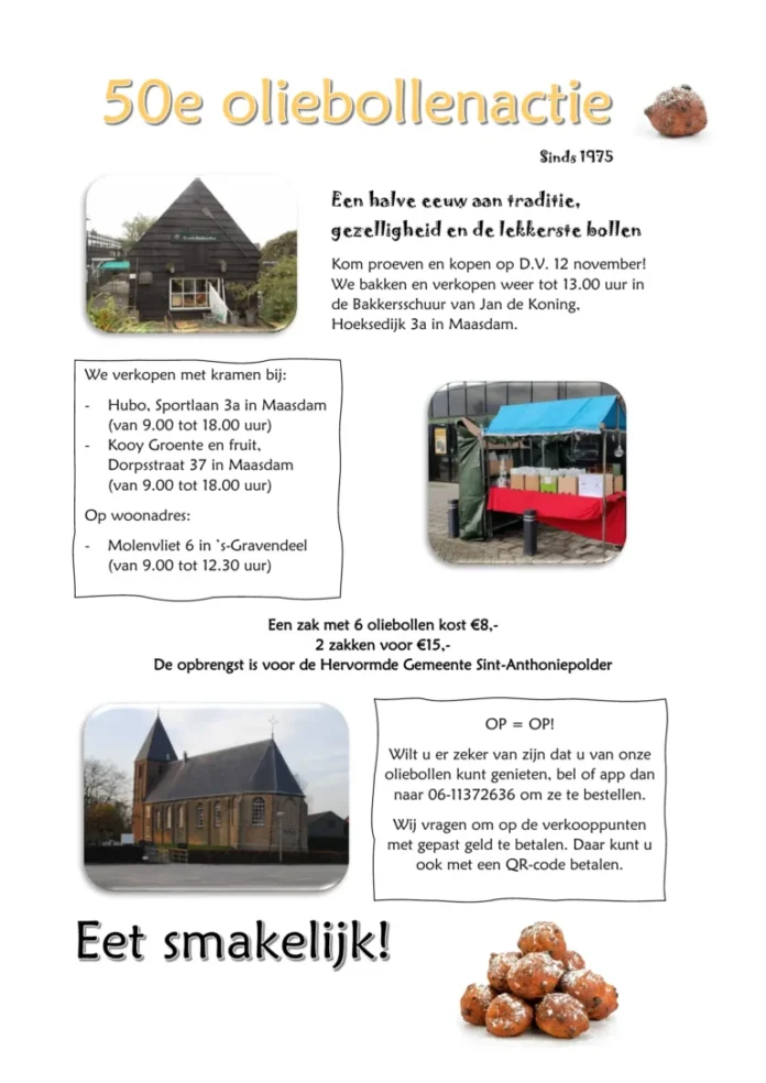 Oliebollenactie Hervormde Kerk Sint-Anthoniepolder