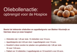 Bestel oliebollen en steun Hospice Hoeksche Waard