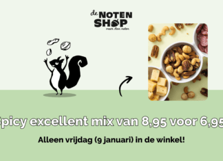 Spicy excellent notenmix voor 6,95 in de winkel van De Notenshop!