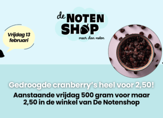 Cranberry’s met korting in de winkel van De Notenshop!