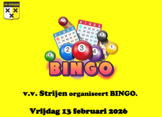 Gezellige bingoavond bij v.v. Strijen op vrijdag 13 februari