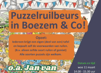 Puzzelruilbeurs in Boezem & Co op 11 maart
