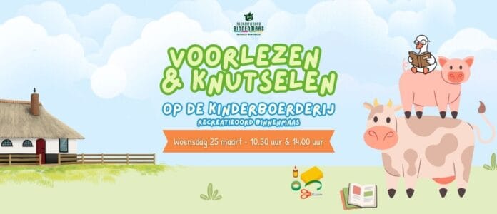 Woensdag 25 maart: voorleesdag op Kinderboerderij Recreatieoord Binnenmaas