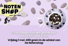 Zoete chocolade rozijnen in de actie!