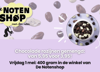 Zoete chocolade rozijnen in de actie!