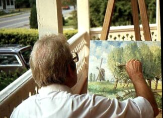 Expositie ter ere van kunstenaar Jan de Mik in de Open Waard (Alerimus, Oud‑Beijerland)