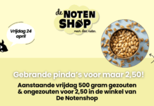Gebrande pinda’s voor maar 2,50!