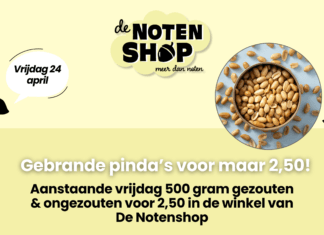 Gebrande pinda’s voor maar 2,50!