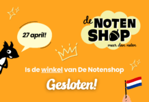 De winkel van De Notenshop is gesloten op Koningsdag!