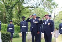 RAF-delegatie herdenkt omgekomen Canadese militair in Piershil