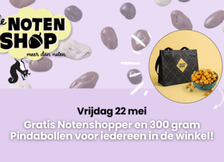 Gratis Notenshopper en Pindabollen mix bij De Notenshop in Strijen