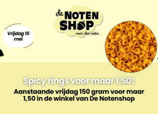 Alleen deze vrijdag: Spicy rings voor maar 1,50 bij De Notenshop!