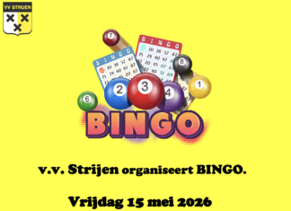 v.v. Strijen organiseert bingoavond op 15 mei