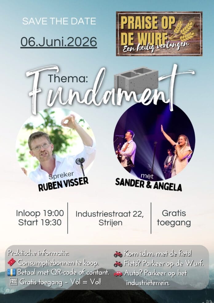 Praise op de Wurf keert terug naar boerenschuur in Strijen op 6 juni
