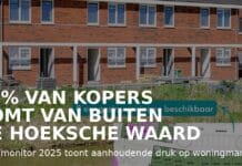 Woningmarkt Hoeksche Waard blijft aantrekkelijk: 42 procent van de kopers komt van buiten de gemeente