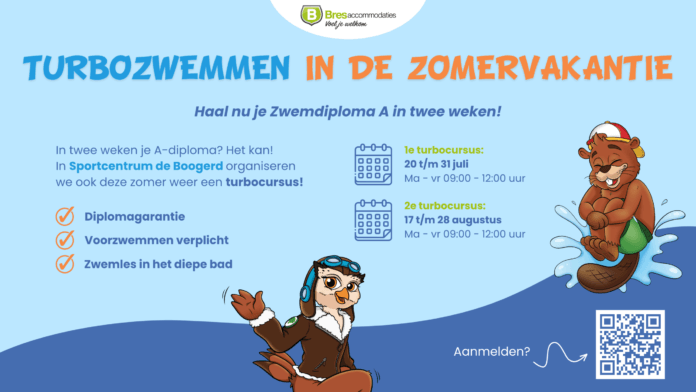 In twee weken Zwemdiploma A behalen? Kom turbozwemmen in De Boogerd!