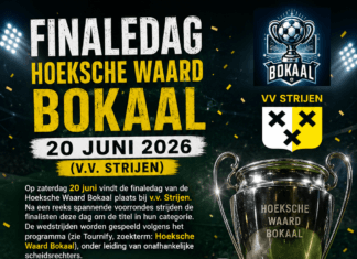 Finaledag Hoeksche Waard Bokaal op 20 juni bij v.v. Strijen