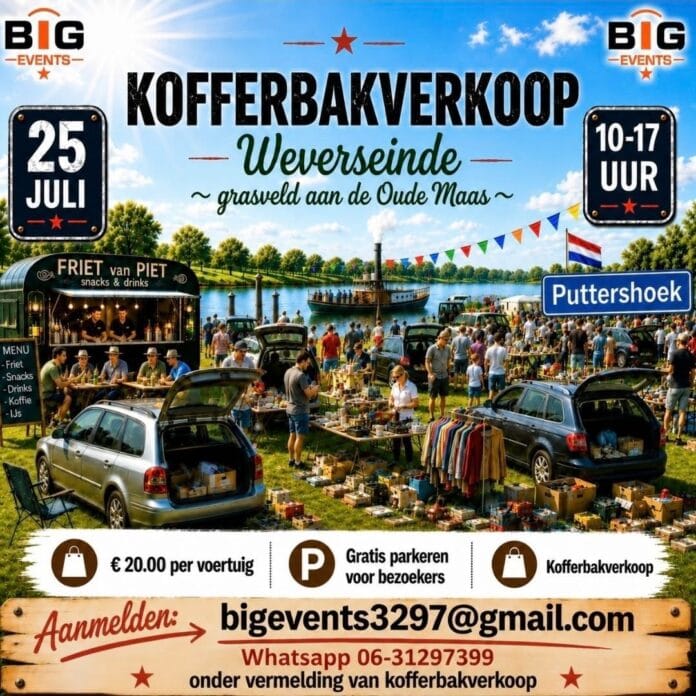 Kofferbakverkoop & Oude Voertuigenshow lang de Oude Maas in Puttershoek