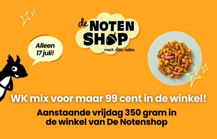 Deze vrijdag: WK mix voor maar 99 cent bij De Notenshop!